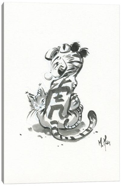 Tiger Girl Canvas Art Print - Martin Hsu