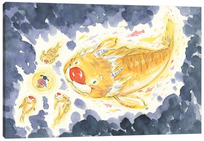 Tiger Koi Fish Canvas Art Print - Koi Fish Art