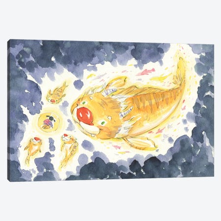 Tiger Koi Fish Canvas Print #MHS179} by Martin Hsu Art Print