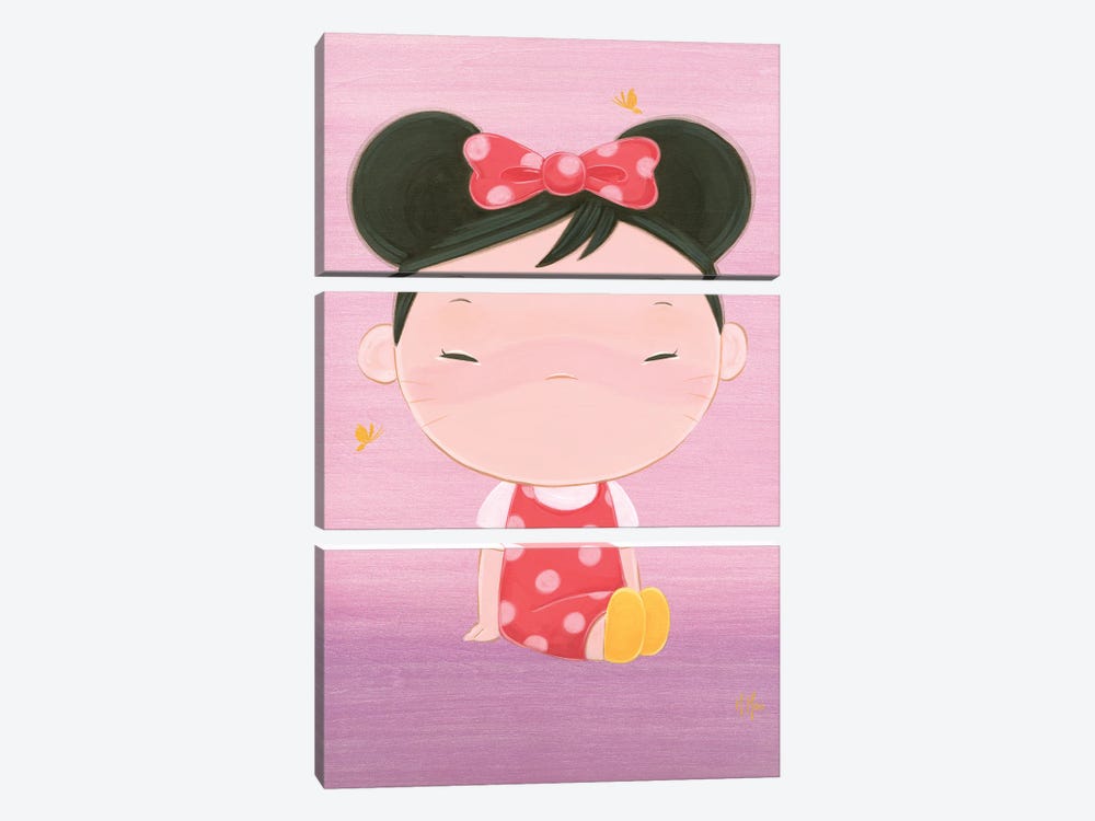 Minnie Girl by Martin Hsu 3-piece Canvas Artwork
