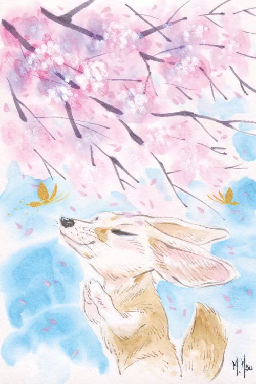 Cherry Blossom Wishes - Fox