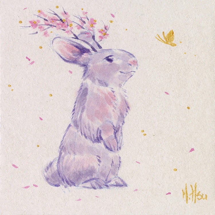 Cherry Blossom Rabbit by Martin Hsu wall art