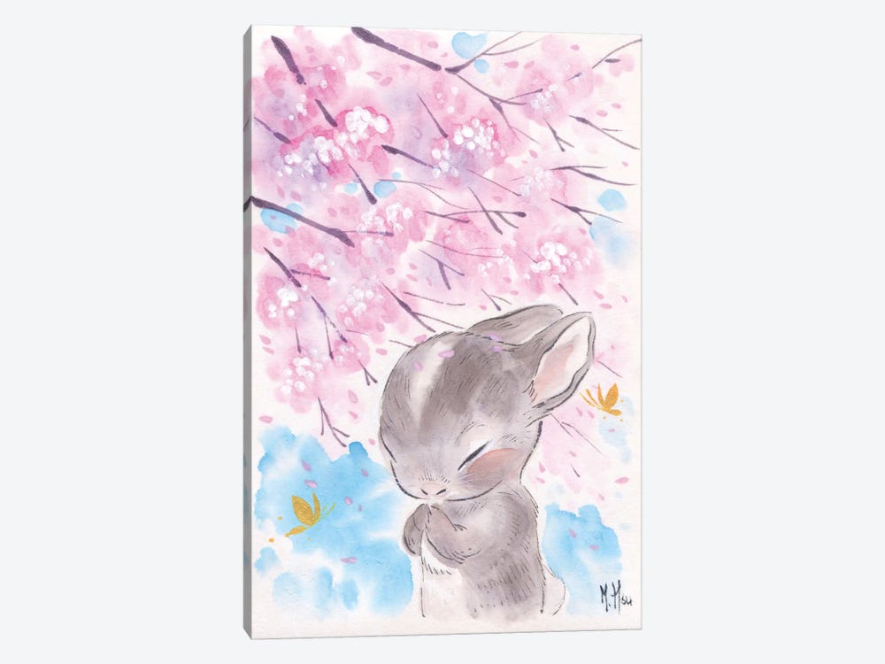 Cherry Blossom Wishes - Cottontail by Martin Hsu 1-piece Canvas Print