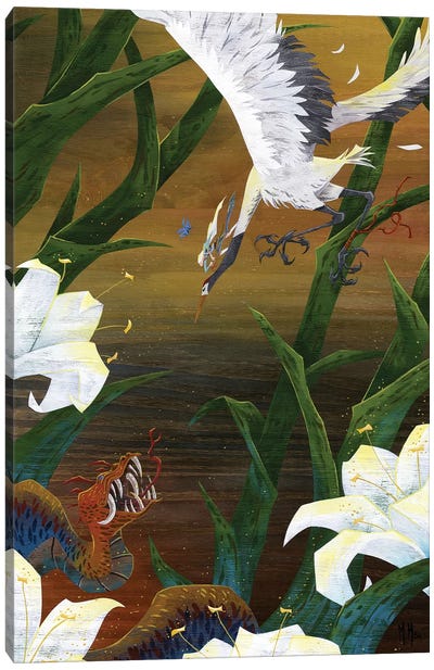Righteous Crane Canvas Art Print - Chinese Culture