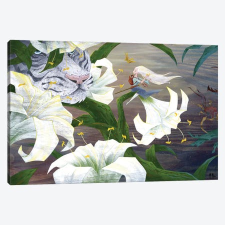 Vigilant Tiger Canvas Print #MHS27} by Martin Hsu Art Print