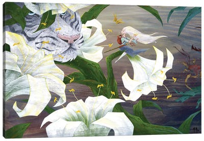 Vigilant Tiger Canvas Art Print - Martin Hsu