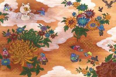 Peony - Cat by Martin Hsu art print