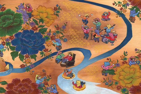 Martin Hsu: Peony - Koi by Martin Hsu