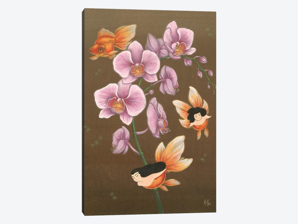 Goldfish Mermaids - Spring Orchids by Martin Hsu 1-piece Canvas Print