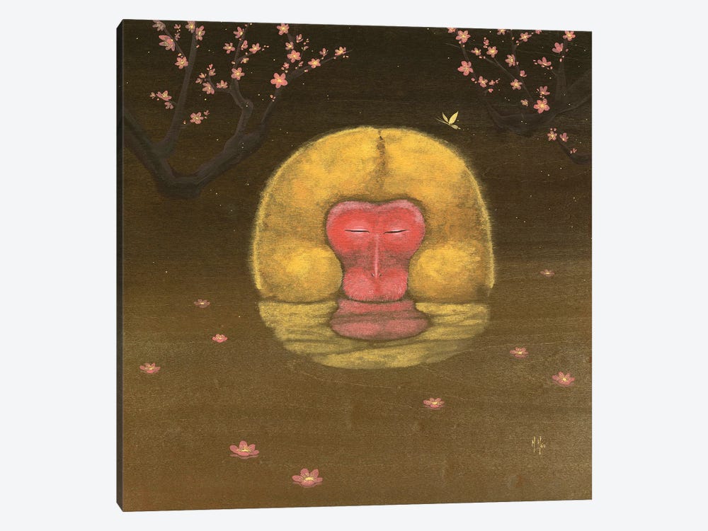 Monkey and Plum Blossoms by Martin Hsu 1-piece Art Print