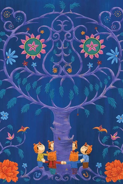 Tigers - Tree by Martin Hsu art print