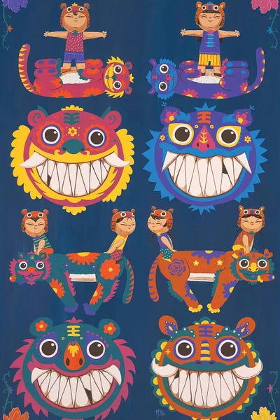 Tigers - Happiness by Martin Hsu canvas print