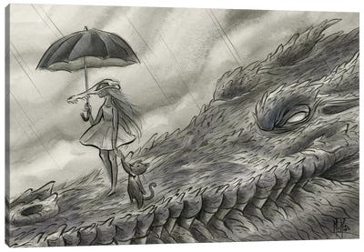Spirit Animals - Croc Canvas Art Print - Dragon Art