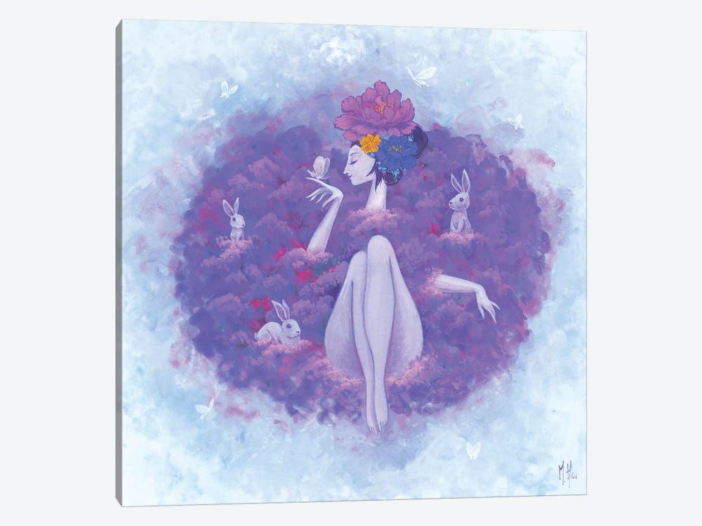 Flower Bath - Blossom by Martin Hsu 1-piece Canvas Print