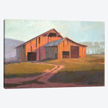 Sunset Barn Canvas Print #MHU33} by Michael Humphries Canvas Print