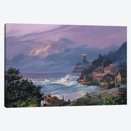Sunset Fog Canvas Print #MHU34} by Michael Humphries Canvas Wall Art