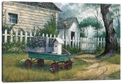 Antique Wagon Canvas Art Print - Countryside Art