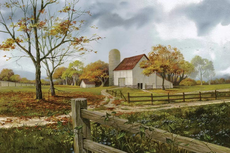 Autumn Barn by Michael Humphries wall art