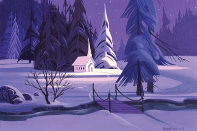 Church In Snow by Michael Humphries canvas print