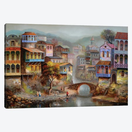 Tbilisi Canvas Print #MHV18} by David Martiashvili Canvas Artwork