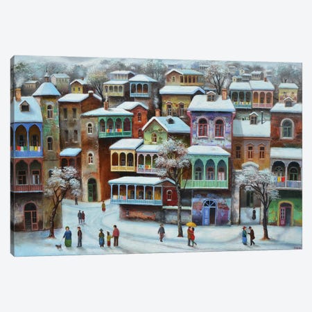 Tbilisi Winter Canvas Print #MHV1} by David Martiashvili Art Print