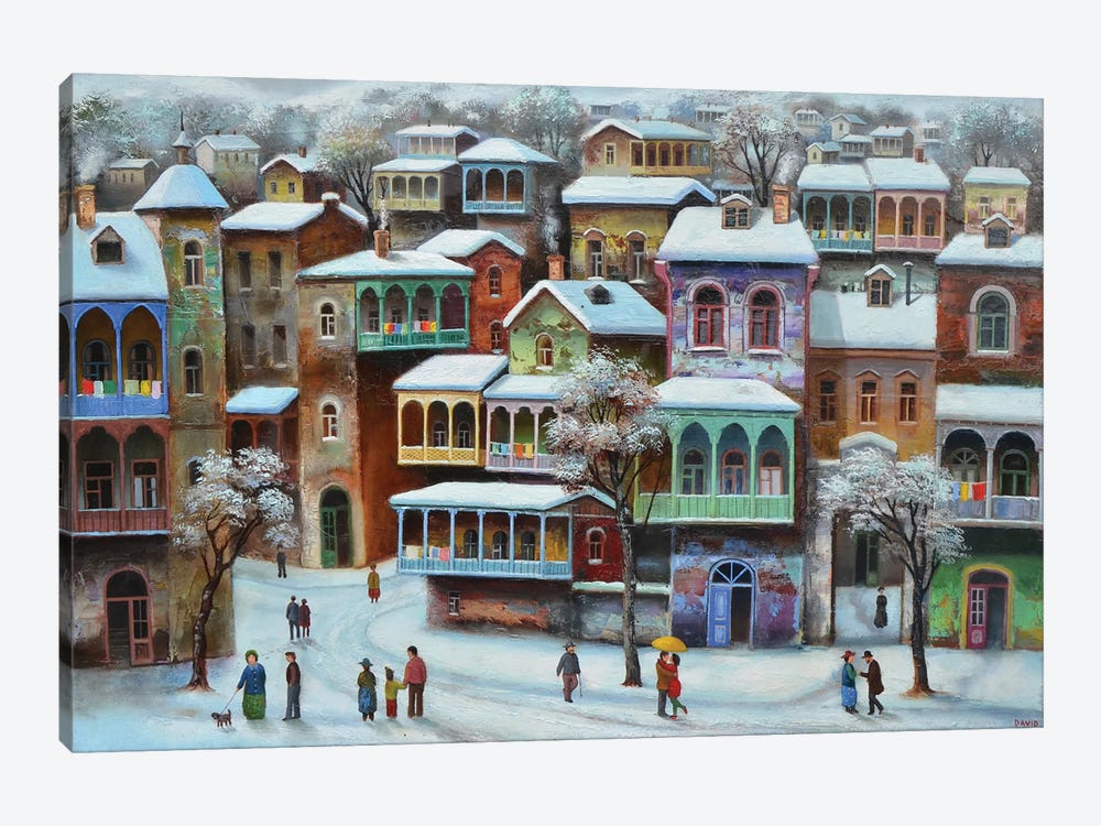 Tbilisi Winter by David Martiashvili 1-piece Canvas Wall Art