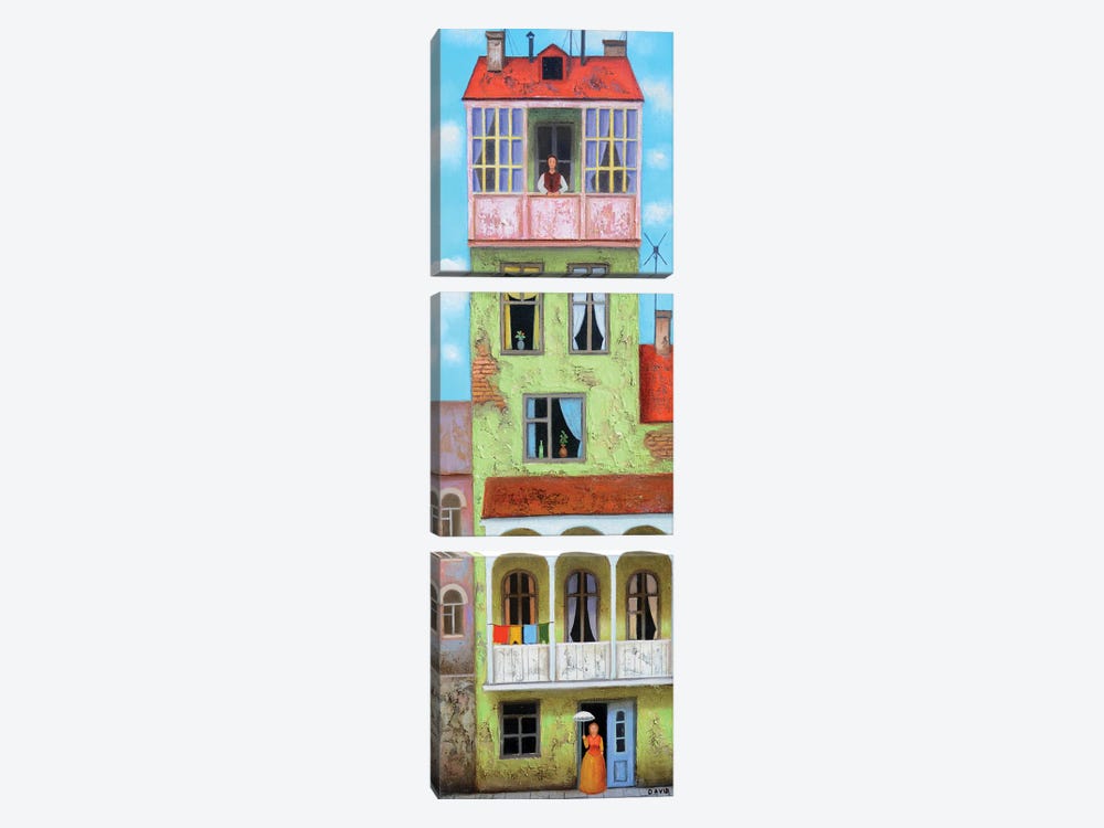 House by David Martiashvili 3-piece Canvas Art