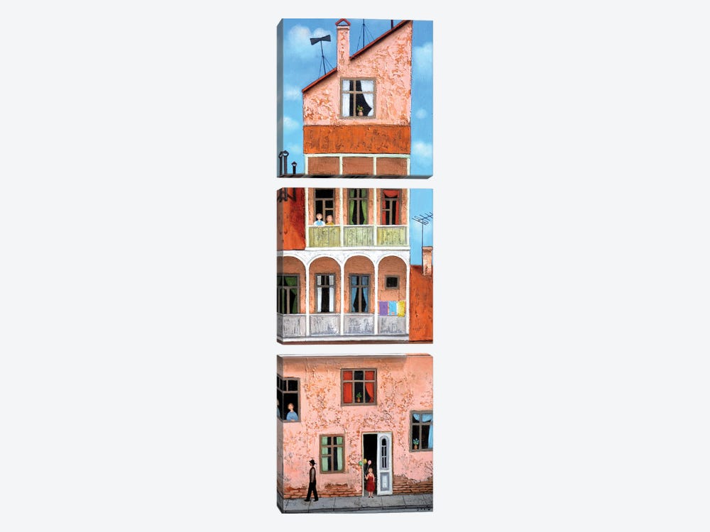 Tbilisi House by David Martiashvili 3-piece Canvas Print