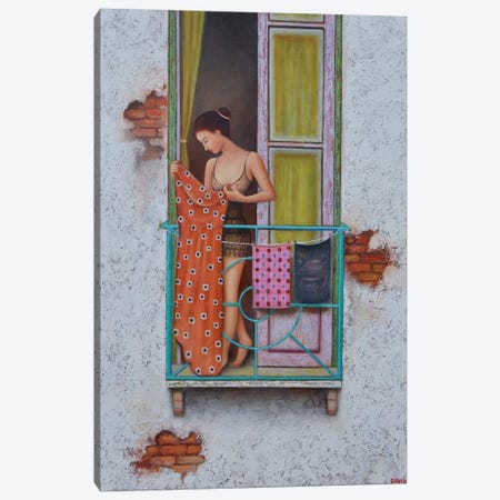 Beauty On The Balcony Canvas Print #MHV39} by David Martiashvili Canvas Wall Art