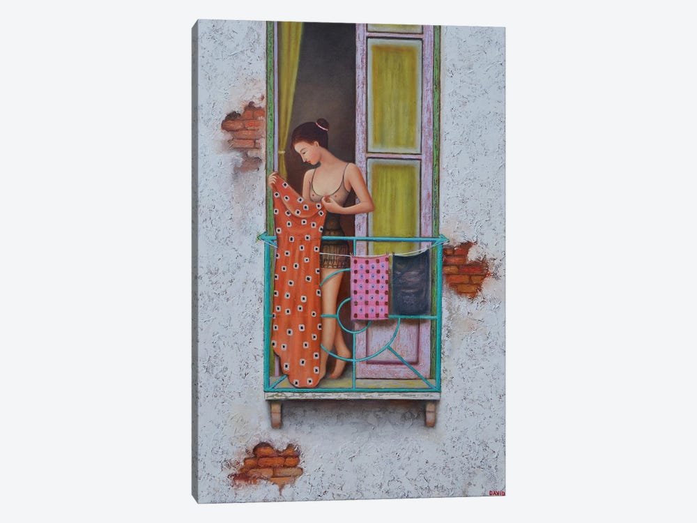 Beauty On The Balcony by David Martiashvili 1-piece Art Print