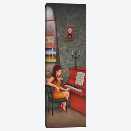 Red Piano Canvas Print #MHV40} by David Martiashvili Canvas Art Print