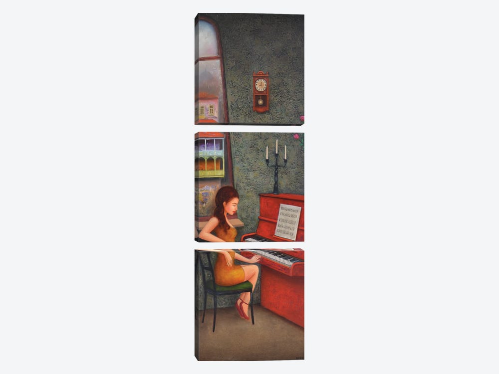Red Piano by David Martiashvili 3-piece Art Print