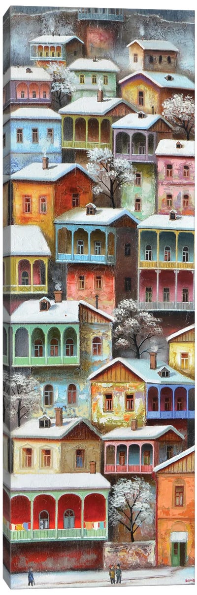 Winter Tbilisi Canvas Art Print - Fine Art Meets Folk