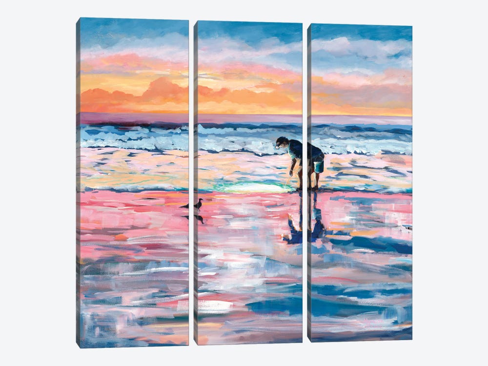 Fishing The Shallows by Meredith Howse 3-piece Canvas Wall Art