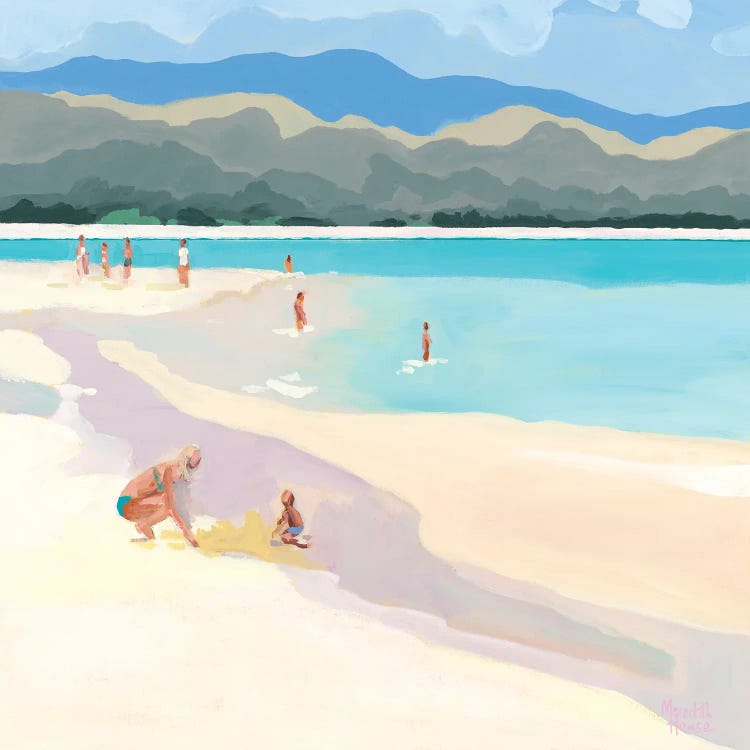 Mother And Child At Lanakai Beach by Meredith Howse wall art