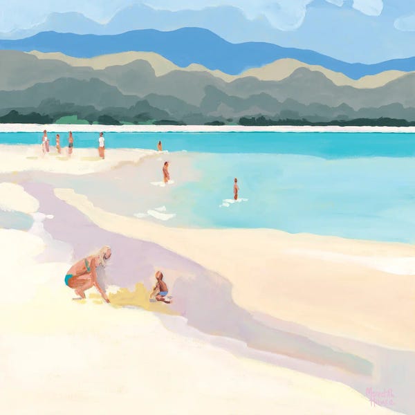 Giclee Features: Mother And Child At Lanakai Beach by Meredith Howse