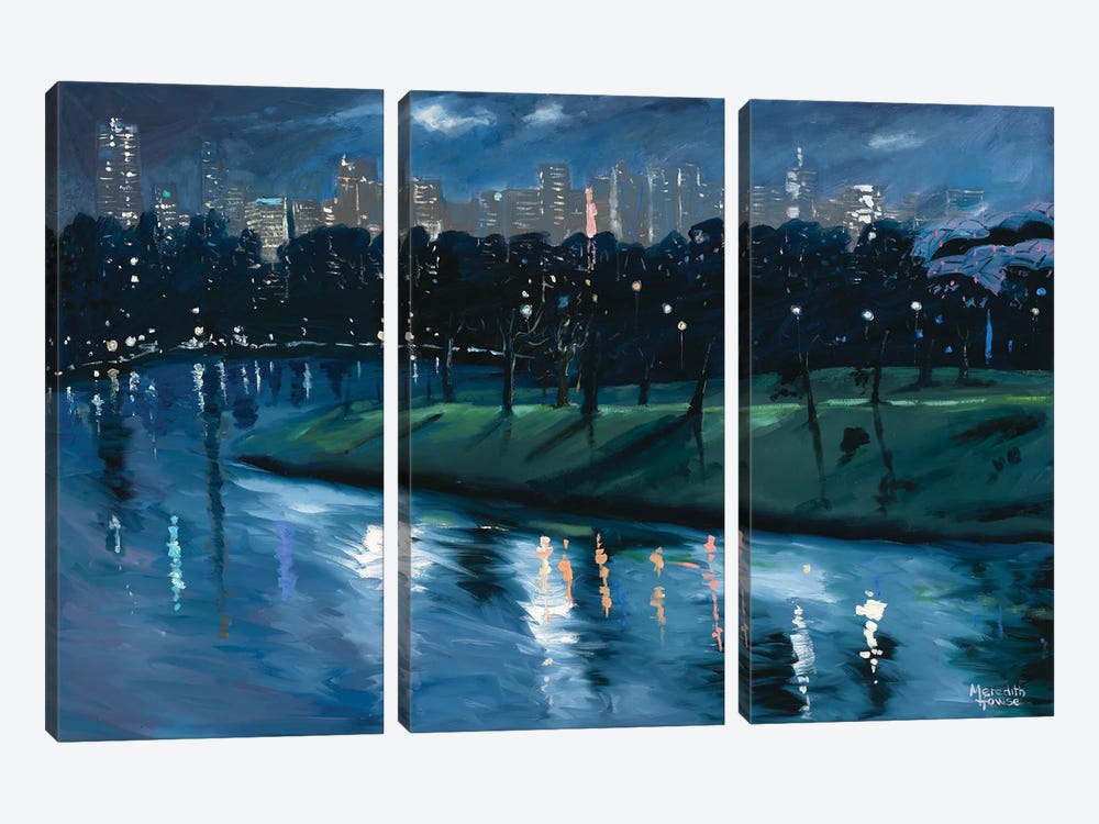 Yarra By Night by Meredith Howse 3-piece Canvas Artwork