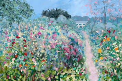 Giverny Flower Path by Meredith Howse multi panel art
