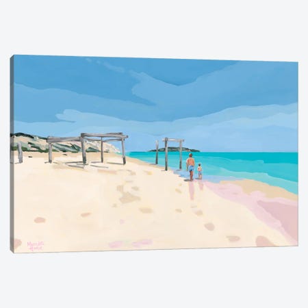 Beach Day At Hamelin Bay Canvas Print #MHW6} by Meredith Howse Canvas Print