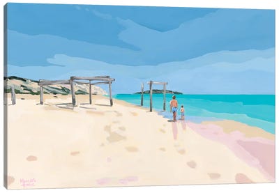 Beach Day At Hamelin Bay Canvas Art Print - Meredith Howse