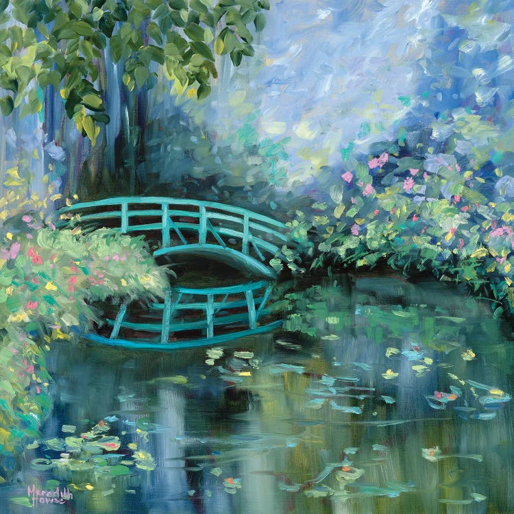 Monets Garden Bridge by Meredith Howse wall art