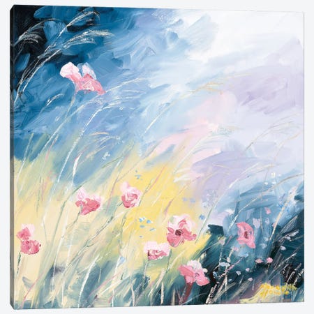 Blooms Swaying Canvas Print #MHW8} by Meredith Howse Canvas Wall Art