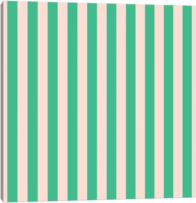 Minted Stripe Canvas Art Print - Stripe Patterns