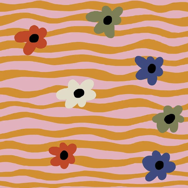 Stripes: Twinkle Twinkle Floral Star by Miho Art Studio