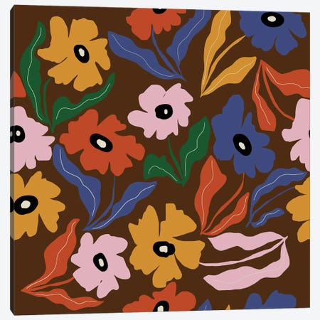 Abstract Floral Pattern Canvas Print #MHX2} by Miho Art Studio Canvas Art Print