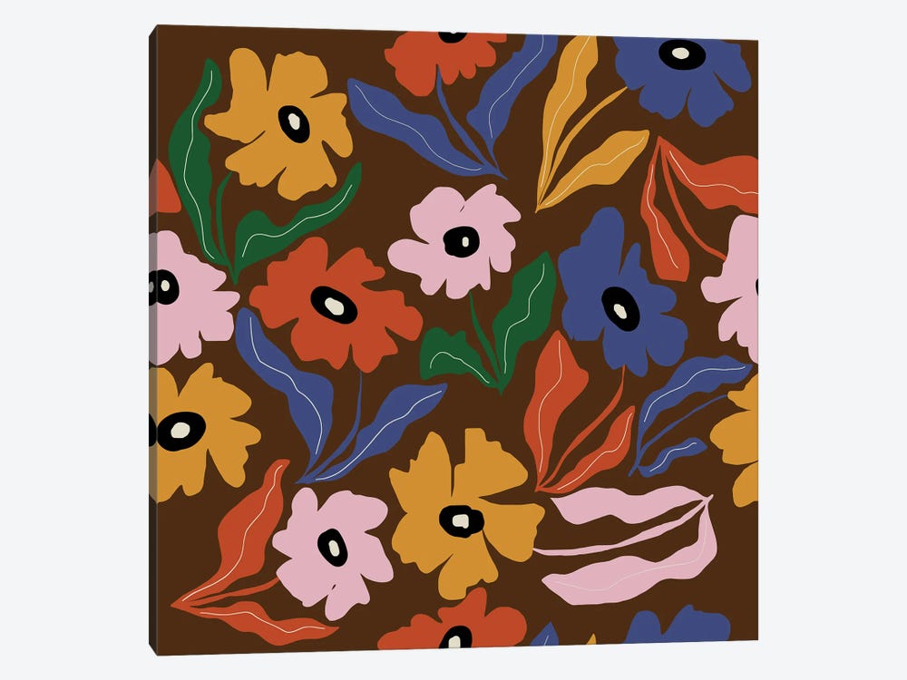 Abstract Floral Pattern by Miho Art Studio 1-piece Canvas Print