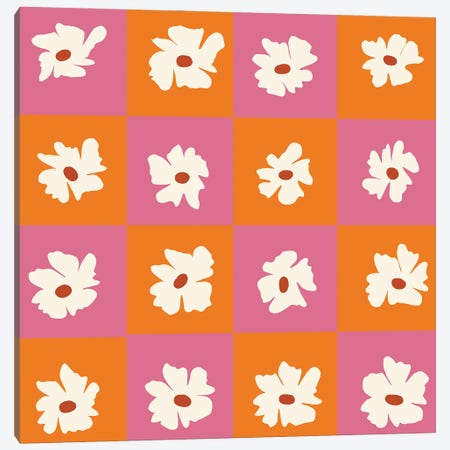 Tropical Floral Pattern Canvas Print #MHX33} by Miho Art Studio Canvas Art