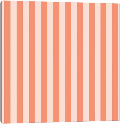 Baby Orange Stripe Canvas Art Print - Miho Art Studio