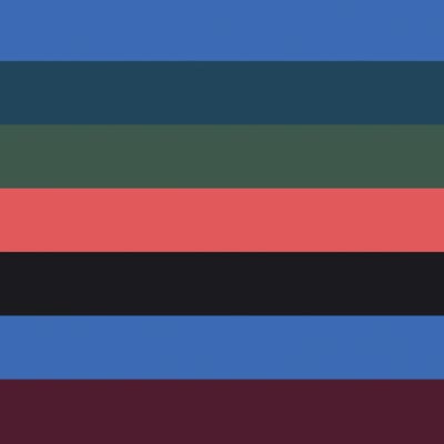 Blue Bold Stripes by Miho Art Studio multi panel art