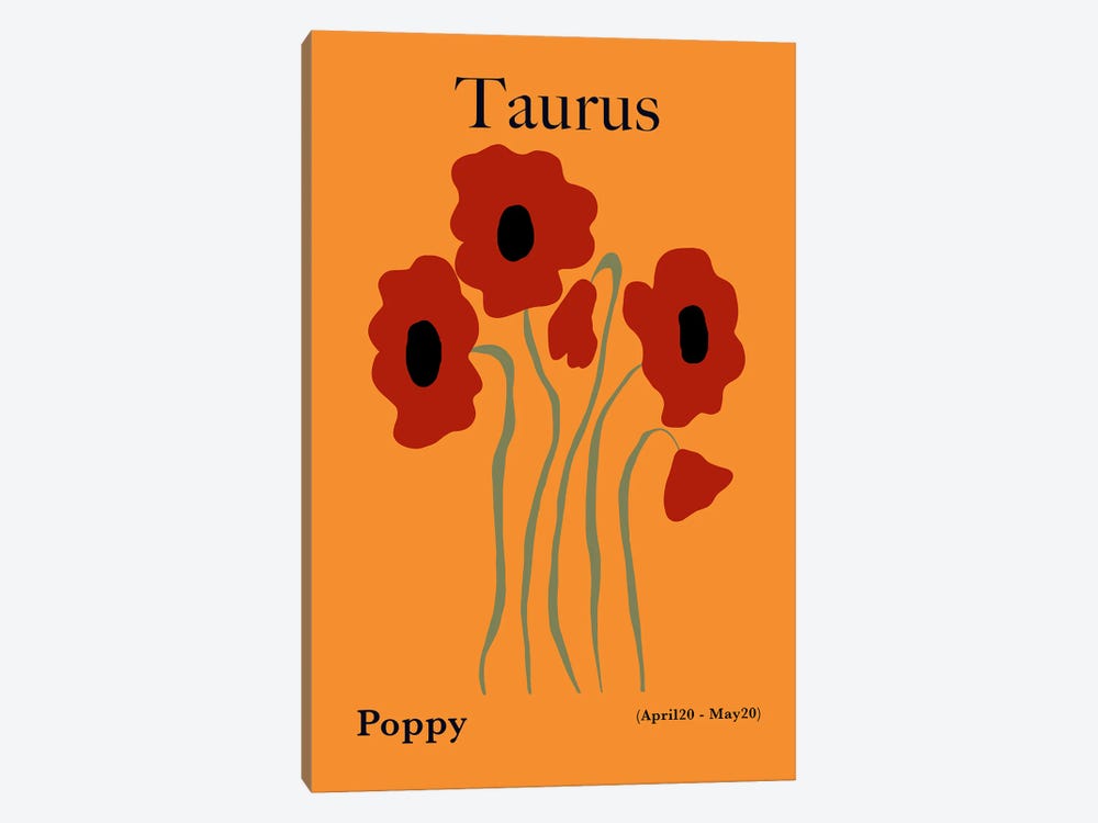 Taurus Poppy by Miho Art Studio 1-piece Canvas Art